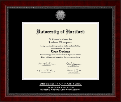 University of Hartford diploma frame - Silver Engraved Medallion Diploma Frame in Sutton