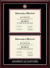 University of Hartford diploma frame - Masterpiece Medallion Double Diploma Frame in Gallery Silver