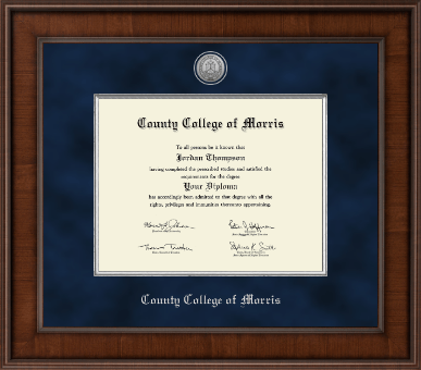 County College of Morris diploma frame - Presidential Silver Engraved Diploma Frame in Madison