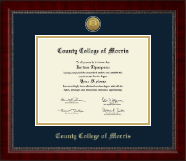 County College of Morris diploma frame - Gold Engraved Medallion Diploma Frame in Sutton