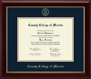 County College of Morris diploma frame - Gold Embossed Diploma Frame in Gallery