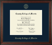 County College of Morris diploma frame - Gold Embossed Diploma Frame in Studio