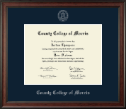 County College of Morris diploma frame - Silver Embossed Diploma Frame in Studio