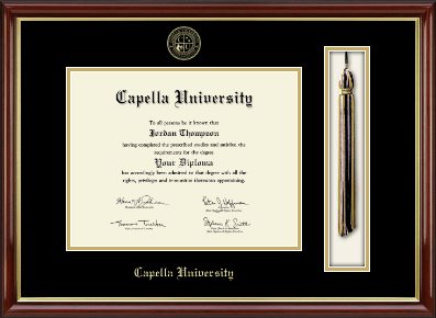 Capella University diploma frame - Tassel & Cord Diploma Frame in Southport Gold