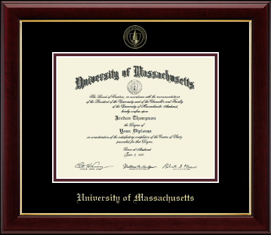 University of Massachusetts Amherst diploma frame - Gold Embossed Diploma Frame in Gallery