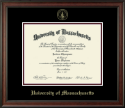 University of Massachusetts Amherst diploma frame - Gold Embossed Diploma Frame in Studio