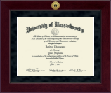 University of Massachusetts Amherst diploma frame - Millennium Gold Engraved Diploma Frame in Cordova