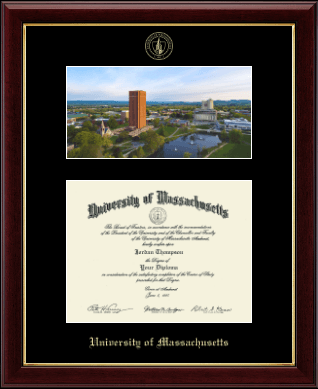 University of Massachusetts Amherst diploma frame - Campus Scene Diploma Frame in Gallery