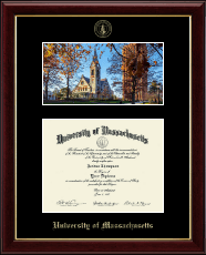 University of Massachusetts Amherst diploma frame - Campus Scene Diploma Frame in Gallery