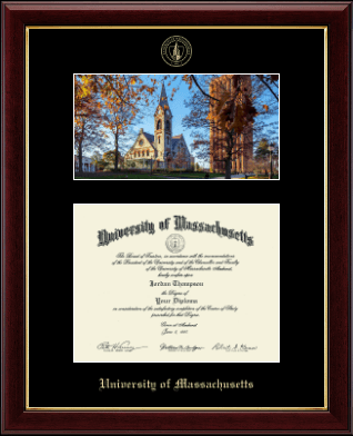 University of Massachusetts Amherst diploma frame - Campus Scene Diploma Frame in Gallery