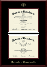 University of Massachusetts Amherst diploma frame - Double Diploma Frame in Galleria