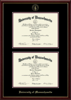 University of Massachusetts Amherst diploma frame - Double Diploma Frame in Galleria