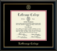LaGrange College diploma frame - Gold Embossed Diploma Frame in Onyx Gold