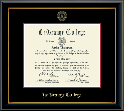 LaGrange College diploma frame - Gold Embossed Diploma Frame in Onyx Gold