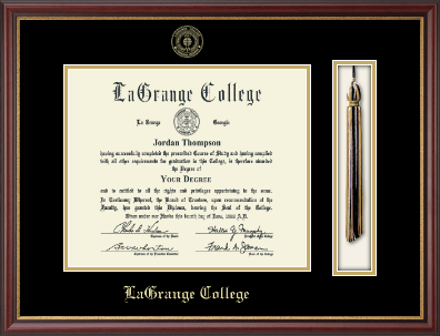 LaGrange College diploma frame - Tassel & Cord Diploma Frame in Newport