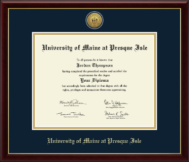 University of Maine at Presque Isle diploma frame - Gold Engraved Medallion Diploma Frame in Galleria