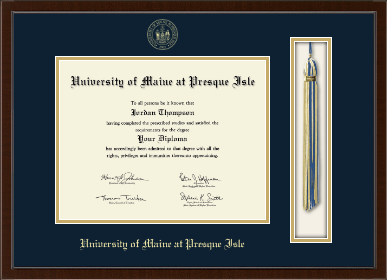 University of Maine at Presque Isle diploma frame - Tassel & Cord Diploma Frame in Delta