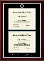 University of North Dakota diploma frame - Double Diploma Frame in Gallery Silver