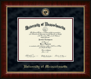 University of Massachusetts Amherst diploma frame - Brass Masterpiece Medallion Diploma Frame in Murano