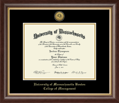 University of Massachusetts Boston diploma frame - Gold Engraved Medallion Diploma Frame in Hampshire