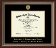 University of Massachusetts Boston diploma frame - Gold Engraved Medallion Diploma Frame in Hampshire