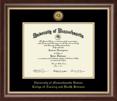 University of Massachusetts Boston diploma frame - Gold Engraved Medallion Diploma Frame in Hampshire