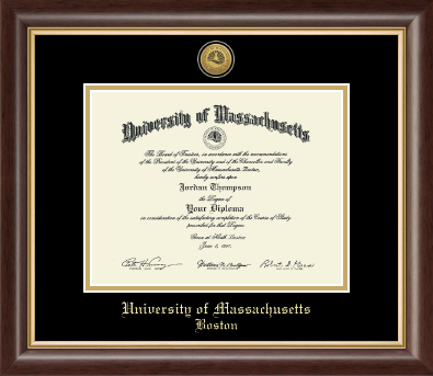 University of Massachusetts Boston diploma frame - Gold Engraved Medallion Diploma Frame in Hampshire