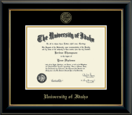 University of Idaho diploma frame - Gold Embossed Diploma Frame in Onyx Gold