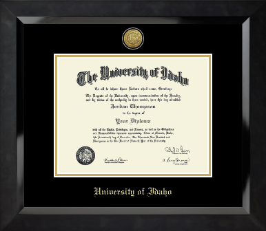 University of Idaho diploma frame - Gold Engraved Medallion Diploma Frame in Eclipse