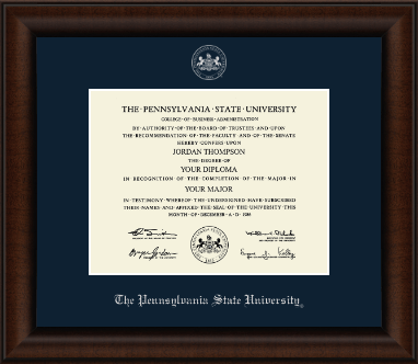 Pennsylvania State University diploma frame - Silver Embossed Diploma Frame in Lenox