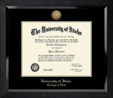 University of Idaho diploma frame - Gold Engraved Medallion Diploma Frame in Eclipse