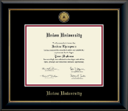 University of South Florida diploma frame - Gold Engraved Medallion Diploma Frame in Onyx Gold