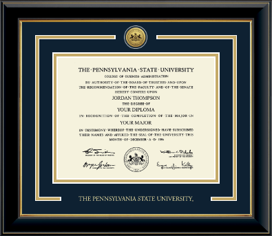 Pennsylvania State University diploma frame - Showcase Edition Diploma Frame in Onyx Gold