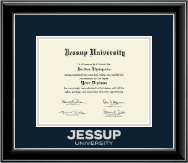 Jessup University diploma frame - Silver Embossed Diploma Frame in Onyx Silver