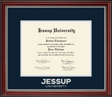 Jessup University diploma frame - Silver Embossed Diploma Frame in Kensington Silver