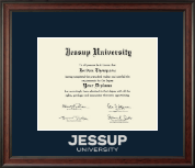Jessup University diploma frame - Silver Embossed Diploma Frame in Studio