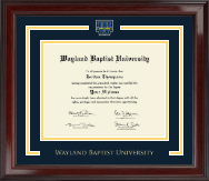 Wayland Baptist University diploma frame - Spirit Medallion Diploma Frame in Encore