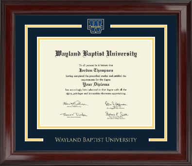 Wayland Baptist University diploma frame - Spirit Medallion Diploma Frame in Encore