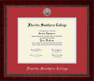 Florida Southern College diploma frame - Silver Engraved Medallion Diploma Frame in Sutton