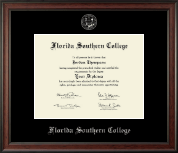 Florida Southern College diploma frame - Silver Embossed Diploma Frame in Studio