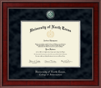 University of North Texas diploma frame - Presidential Pewter Masterpiece Diploma Frame in Jefferson