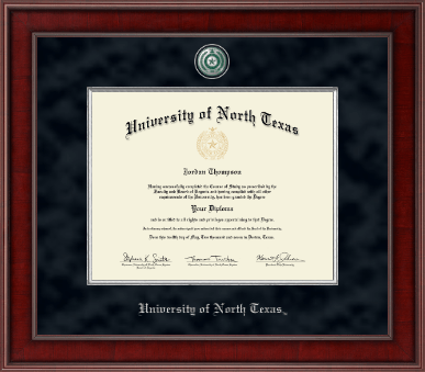 University of North Texas diploma frame - Presidential Pewter Masterpiece Diploma Frame in Jefferson