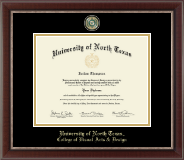 University of North Texas diploma frame - Masterpiece Medallion Diploma Frame in Chateau