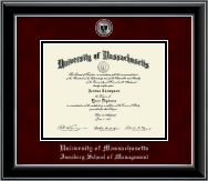 University of Massachusetts Amherst diploma frame - Masterpiece Medallion Diploma Frame in Onyx Silver