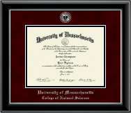 University of Massachusetts Amherst diploma frame - Masterpiece Medallion Diploma Frame in Onyx Silver