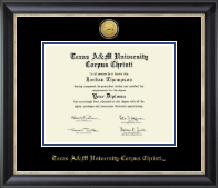 Texas A&M University Corpus Christi diploma frame - Gold Engraved Medallion Diploma Frame in Noir
