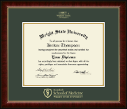 Wright State University diploma frame - Gold Embossed Diploma Frame in Murano
