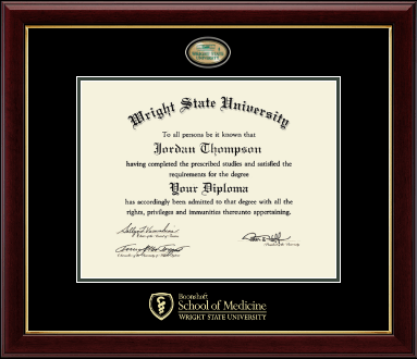 Wright State University diploma frame - Masterpiece Medallion Diploma Frame in Gallery