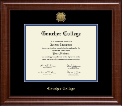 Goucher College diploma frame - Gold Engraved Medallion Diploma Frame in Prescott