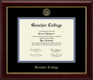 Goucher College diploma frame - Gold Embossed Diploma Frame in Gallery